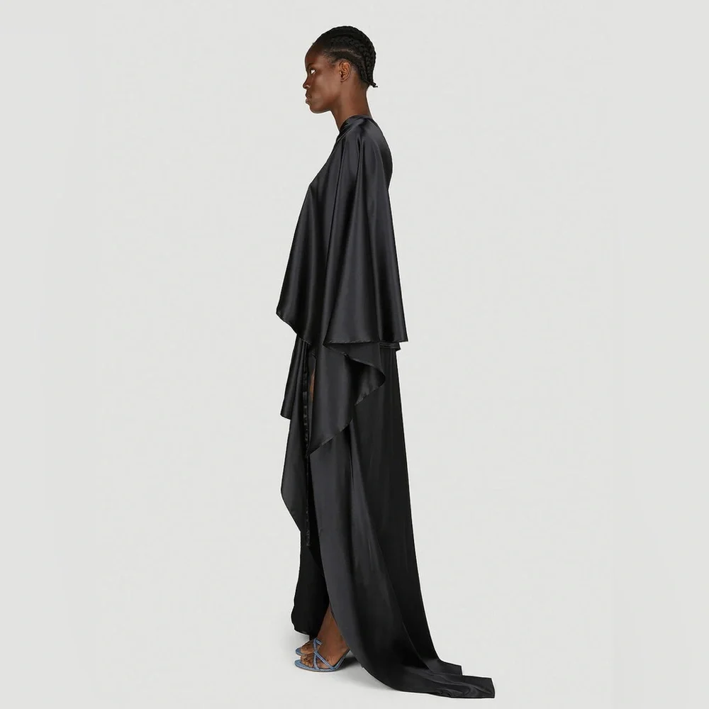 ACNE STUDIOS Asymmetric satin gown - Picture 5 of 7